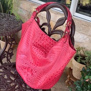 Hot pink large BRAHMIN HOBO purse